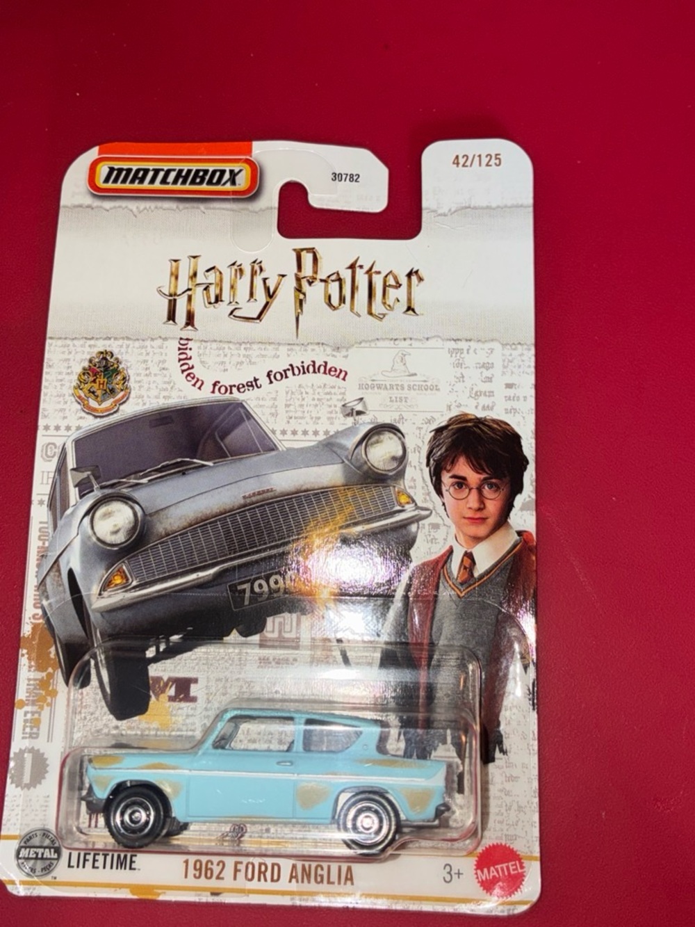 450.     Match Harry Potter 1962 Ford Anglia Toy Car - Light Blue